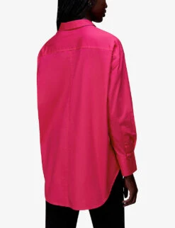 Whistles Collared Oversized-fit Cotton Shirt 8 Whistles Collared Oversized-fit Cotton Shirt -Ted Bakee Clothing Shop R04058499 PINK ALT03