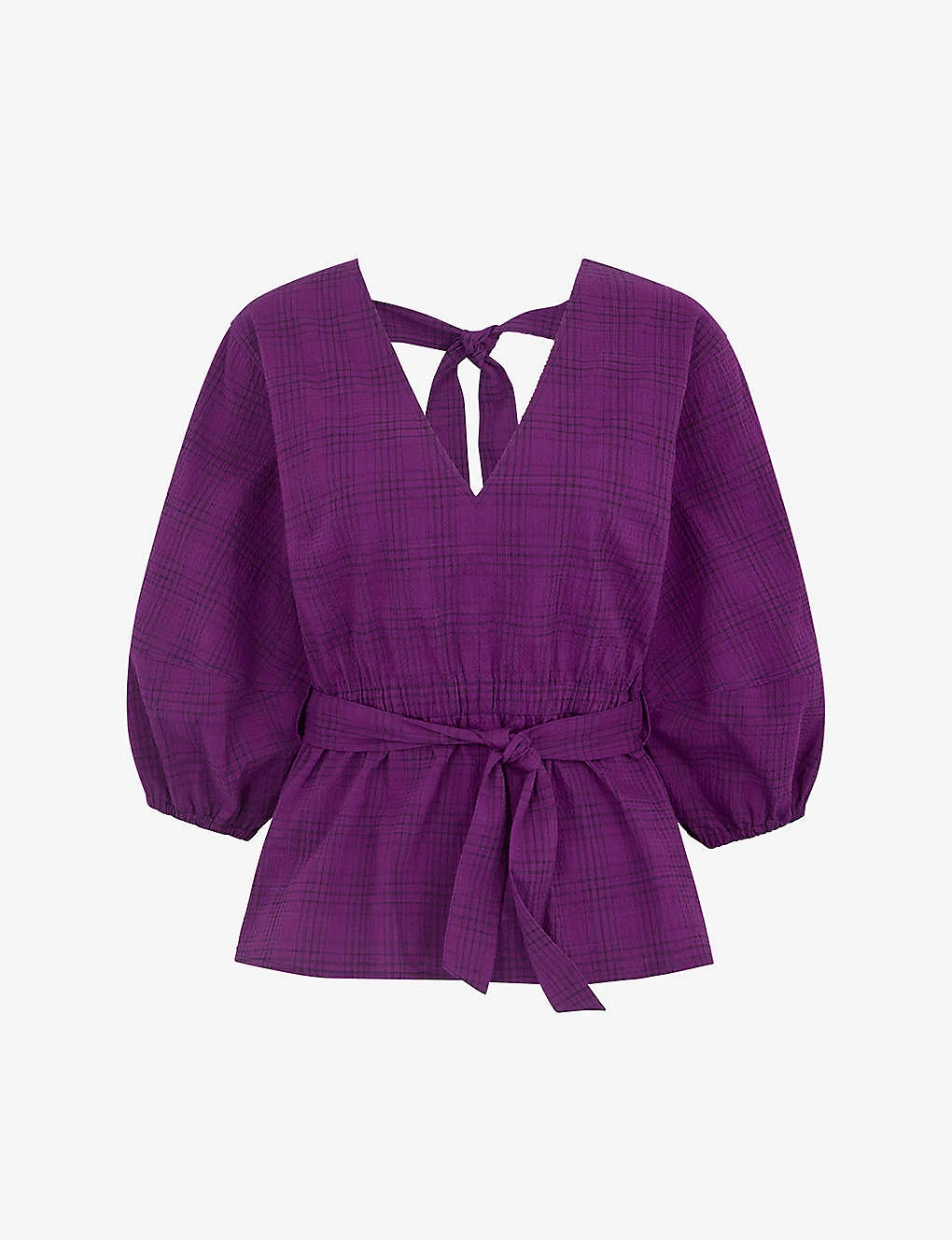 Guava Puff-sleeve Organic Cotton-blend Top 1 Guava Puff-sleeve Organic Cotton-blend Top