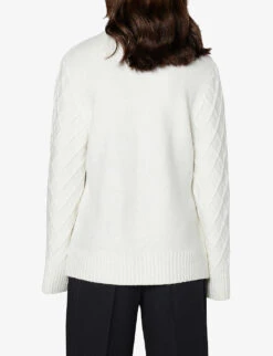 Geon Oversized Recycled Polyester-blend Knitted Jumper -Ted Bakee Clothing Shop R04061050 IVORY ALT03