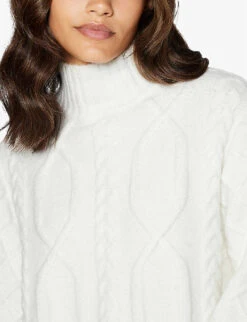 Geon Oversized Recycled Polyester-blend Knitted Jumper -Ted Bakee Clothing Shop R04061050 IVORY ALT04