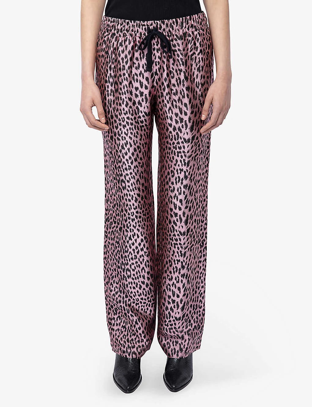 Zadig & Voltaire Pomy Leopard-print Drawstring-waist Trousers 3 Zadig & Voltaire Pomy Leopard-print Drawstring-waist Trousers - Image 3
