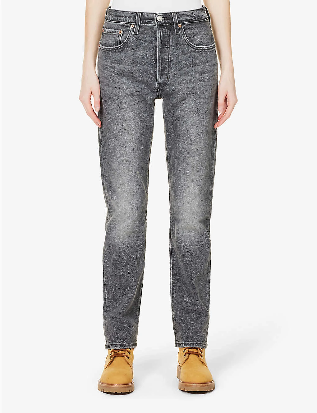 Levis 501 Straight-leg High-rise Stretch-denim Jeans 3 Levis 501 Straight-leg High-rise Stretch-denim Jeans - Image 3