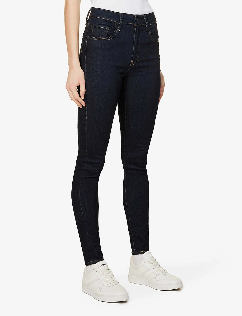 Levis 721 Contrast-stitch Tapered High-rise Stretch-denim Jeans 3 Levis 721 Contrast-stitch Tapered High-rise Stretch-denim Jeans - Image 3