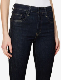Levis 721 Contrast-stitch Tapered High-rise Stretch-denim Jeans 11 Levis 721 Contrast-stitch Tapered High-rise Stretch-denim Jeans -Ted Bakee Clothing Shop R04062386 BLUEWAVERINSE ALT04