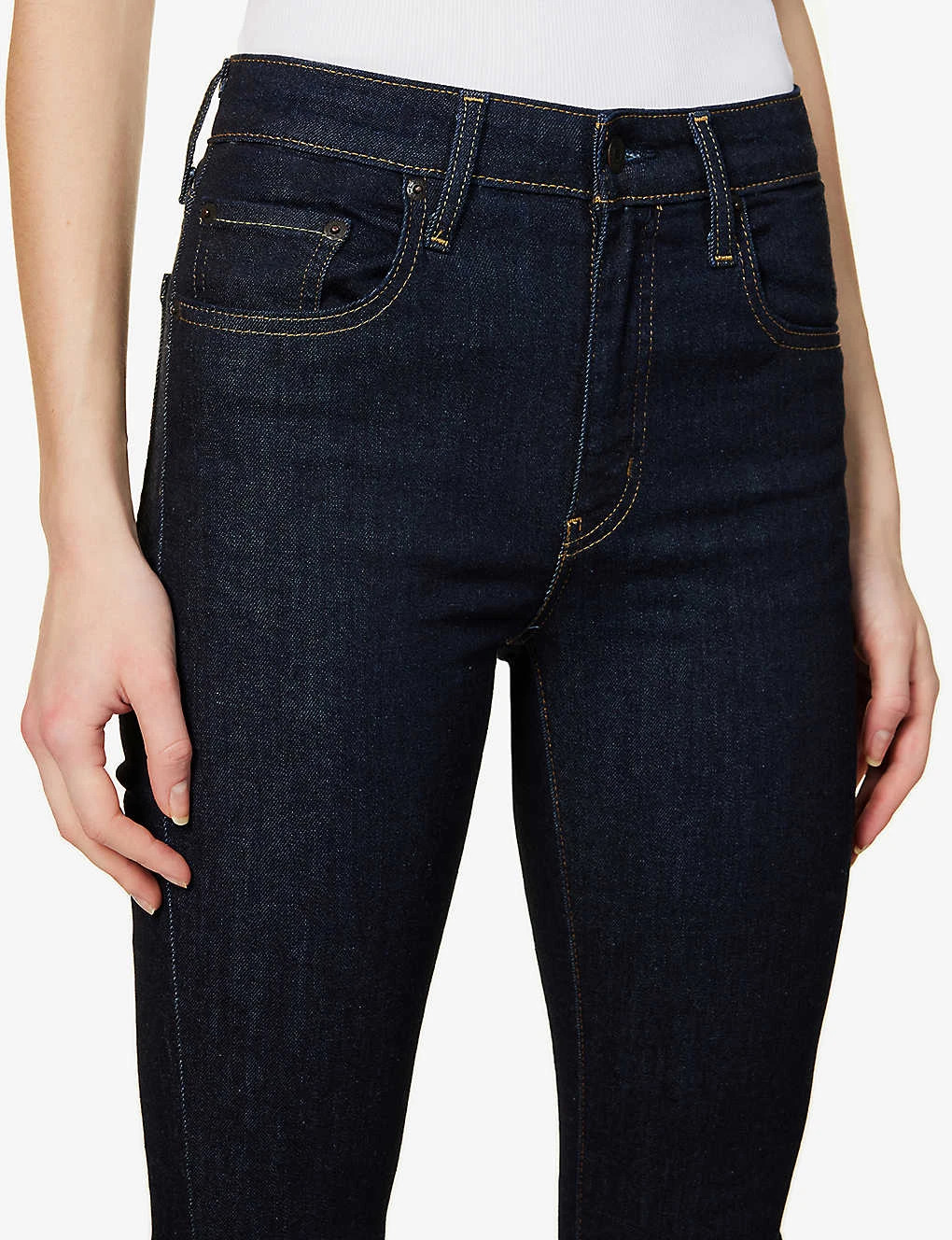Levis 721 Contrast-stitch Tapered High-rise Stretch-denim Jeans 5 Levis 721 Contrast-stitch Tapered High-rise Stretch-denim Jeans - Image 5