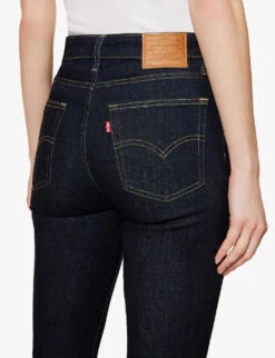 Levis 721 Contrast-stitch Tapered High-rise Stretch-denim Jeans 12 Levis 721 Contrast-stitch Tapered High-rise Stretch-denim Jeans -Ted Bakee Clothing Shop R04062386 BLUEWAVERINSE ALT05