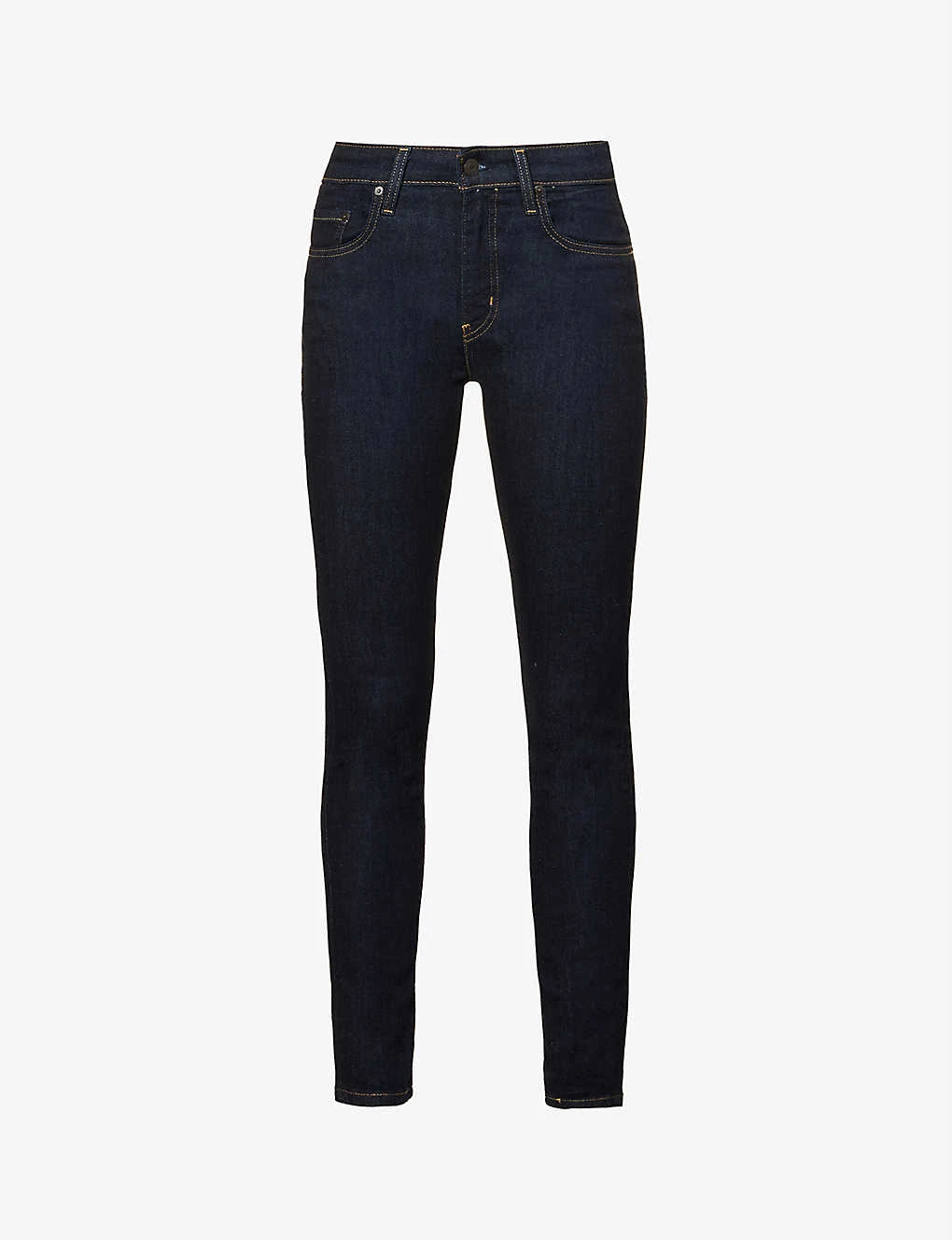 Levis 721 Contrast-stitch Tapered High-rise Stretch-denim Jeans 1 Levis 721 Contrast-stitch Tapered High-rise Stretch-denim Jeans