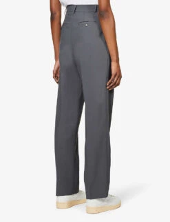 Bea Straight-leg High-rise Woven Trousers -Ted Bakee Clothing Shop R04066620 CHARCOAL ALT03