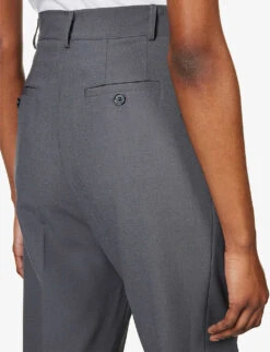 Bea Straight-leg High-rise Woven Trousers -Ted Bakee Clothing Shop R04066620 CHARCOAL ALT04