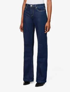 Paige Sonja High-rise Wide-leg Cotton-blend Jeans 9 Paige Sonja High-rise Wide-leg Cotton-blend Jeans -Ted Bakee Clothing Shop R04069701 MICHIRU ALT02