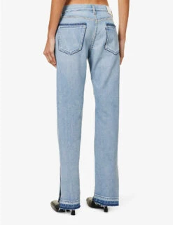 Unravelled Two Split-hem Straight-leg Jeans -Ted Bakee Clothing Shop R04070284 NEWPORT ALT03