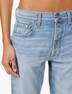 Unravelled Two Split-hem Straight-leg Jeans -Ted Bakee Clothing Shop R04070284 NEWPORT ALT04