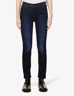 MOTHER Dazzler Ankle Straight-leg Mid-rise Stretch-denim Jeans -Ted Bakee Clothing Shop R04074459 NOWORNEVER ALT02