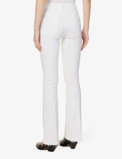 MOTHER The Weekender Frayed-hem High-rise Stretch-denim Jeans -Ted Bakee Clothing Shop R04074465 FAIRESTOFTHEMALL ALT03