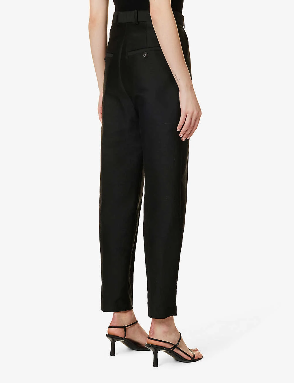 Toteme Eve Tapered-leg High-rise Woven Trousers 4 Toteme Eve Tapered-leg High-rise Woven Trousers - Image 4