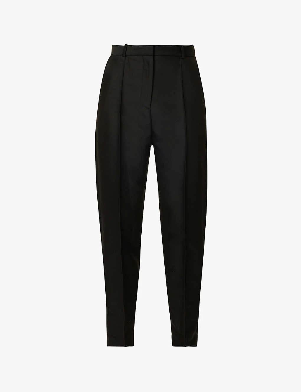 Toteme Eve Tapered-leg High-rise Woven Trousers 1 Toteme Eve Tapered-leg High-rise Woven Trousers