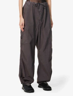 Jaded London Parachute Wide-leg High-rise Cotton Trousers 7 Jaded London Parachute Wide-leg High-rise Cotton Trousers -Ted Bakee Clothing Shop R04077327 GREY ALT02