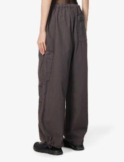 Jaded London Parachute Wide-leg High-rise Cotton Trousers 8 Jaded London Parachute Wide-leg High-rise Cotton Trousers -Ted Bakee Clothing Shop R04077327 GREY ALT03