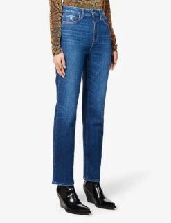 Paige Noella Straight-leg High-rise Stretch Denim Jeans -Ted Bakee Clothing Shop R04078742 VERDANT ALT02