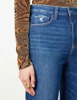 Paige Noella Straight-leg High-rise Stretch Denim Jeans -Ted Bakee Clothing Shop R04078742 VERDANT ALT04