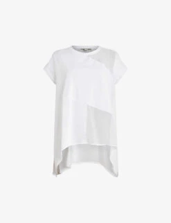 AllSaints Zala Organic Cotton And Recycled Polyester-blend Top