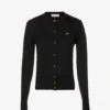 Vivienne Westwood Bea Logo-embroidered Wool And Silk-blend Cardigan