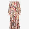 AllSaints Floral-print Woven Midi Dress