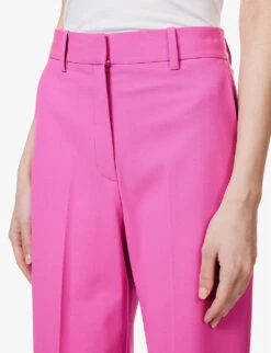 THEORY Regular-fit Straight-leg High-rise Stretch-wool Trousers 9 THEORY Regular-fit Straight-leg High-rise Stretch-wool Trousers -Ted Bakee Clothing Shop R04085918 CARNATION ALT04