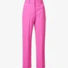 THEORY Regular-fit Straight-leg High-rise Stretch-wool Trousers