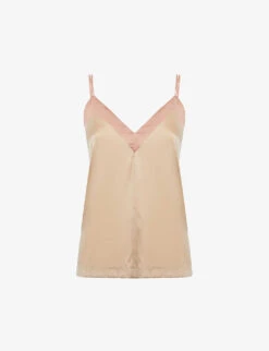 Reiss Payton Double-strap Silk-blend Vest Top