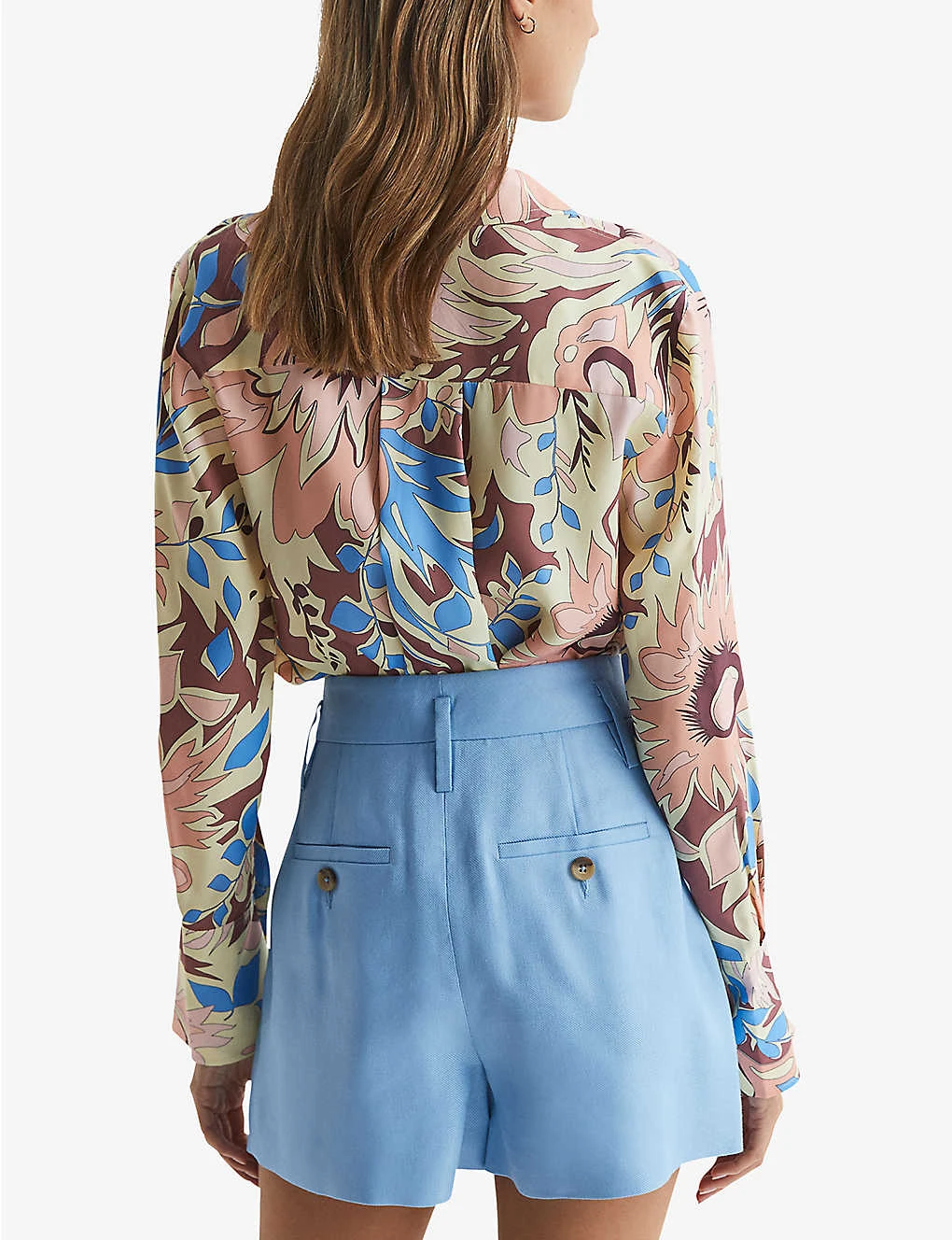 Reiss Liv Floral-print Woven Shirt 4 Reiss Liv Floral-print Woven Shirt - Image 4