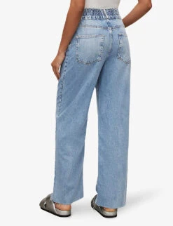 AllSaints Hailey Wide-leg High-rise Jeans -Ted Bakee Clothing Shop R04087431 LIGHTINDIGO ALT03