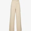 Acne Studios Casual Wide-leg Mid-rise Linen-cotton Blend Trousers
