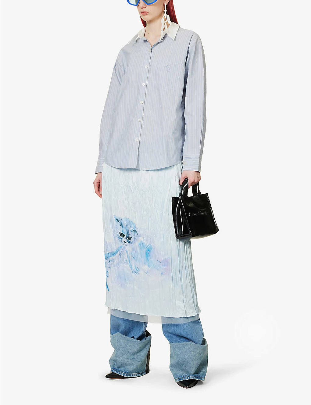 Acne Studios Striped Brand-embroidered Relaxed-fit Cotton Shirt 2 Acne Studios Striped Brand-embroidered Relaxed-fit Cotton Shirt - Image 2