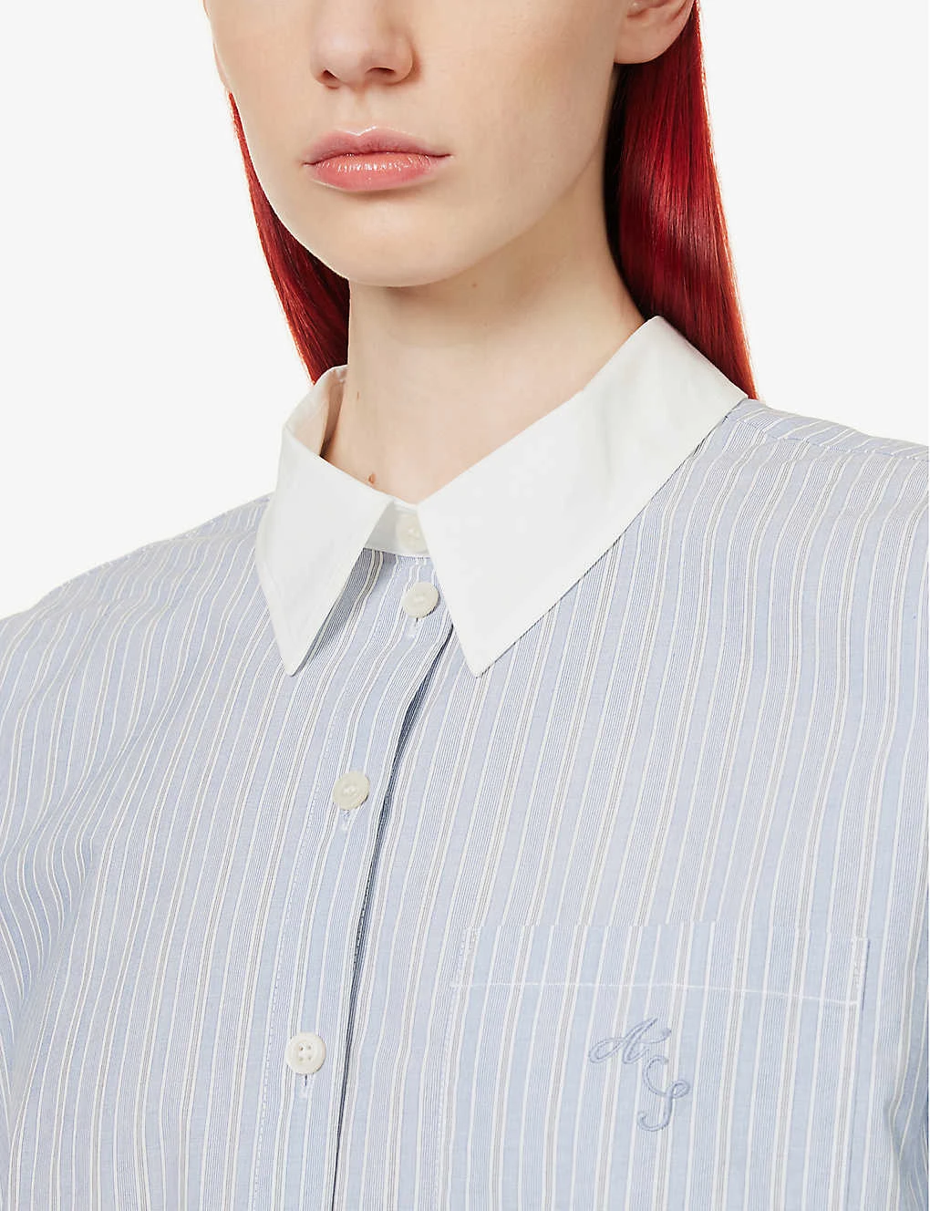 Acne Studios Striped Brand-embroidered Relaxed-fit Cotton Shirt 5 Acne Studios Striped Brand-embroidered Relaxed-fit Cotton Shirt - Image 5