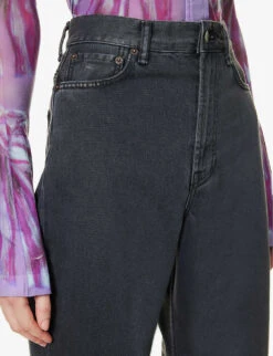 Acne Studios 1993 Faded-wash Straight Mid-rise Jeans -Ted Bakee Clothing Shop R04090400 DARKGREY ALT04