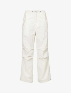 Dion Lee Parachute Wide-leg Mid-rise Cotton-blend Trousers