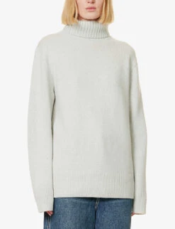 Joseph Relaxed-fit Roll Neck Cashmere Knitted Jumper 7 Joseph Relaxed-fit Roll Neck Cashmere Knitted Jumper -Ted Bakee Clothing Shop R04095156 PUTTY ALT02