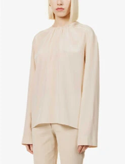 Joseph Braidwood Flared-sleeve Silk Blouse -Ted Bakee Clothing Shop R04095287 MAPLEWOOD ALT02