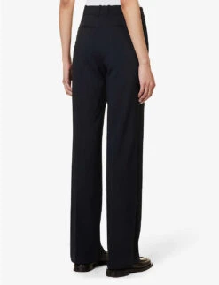 Joseph Morissey Wide-leg Mid-rise Stretch-wool Trousers 8 Joseph Morissey Wide-leg Mid-rise Stretch-wool Trousers -Ted Bakee Clothing Shop R04095475 NAVY ALT03