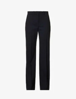 Joseph Morissey Wide-leg Mid-rise Stretch-wool Trousers