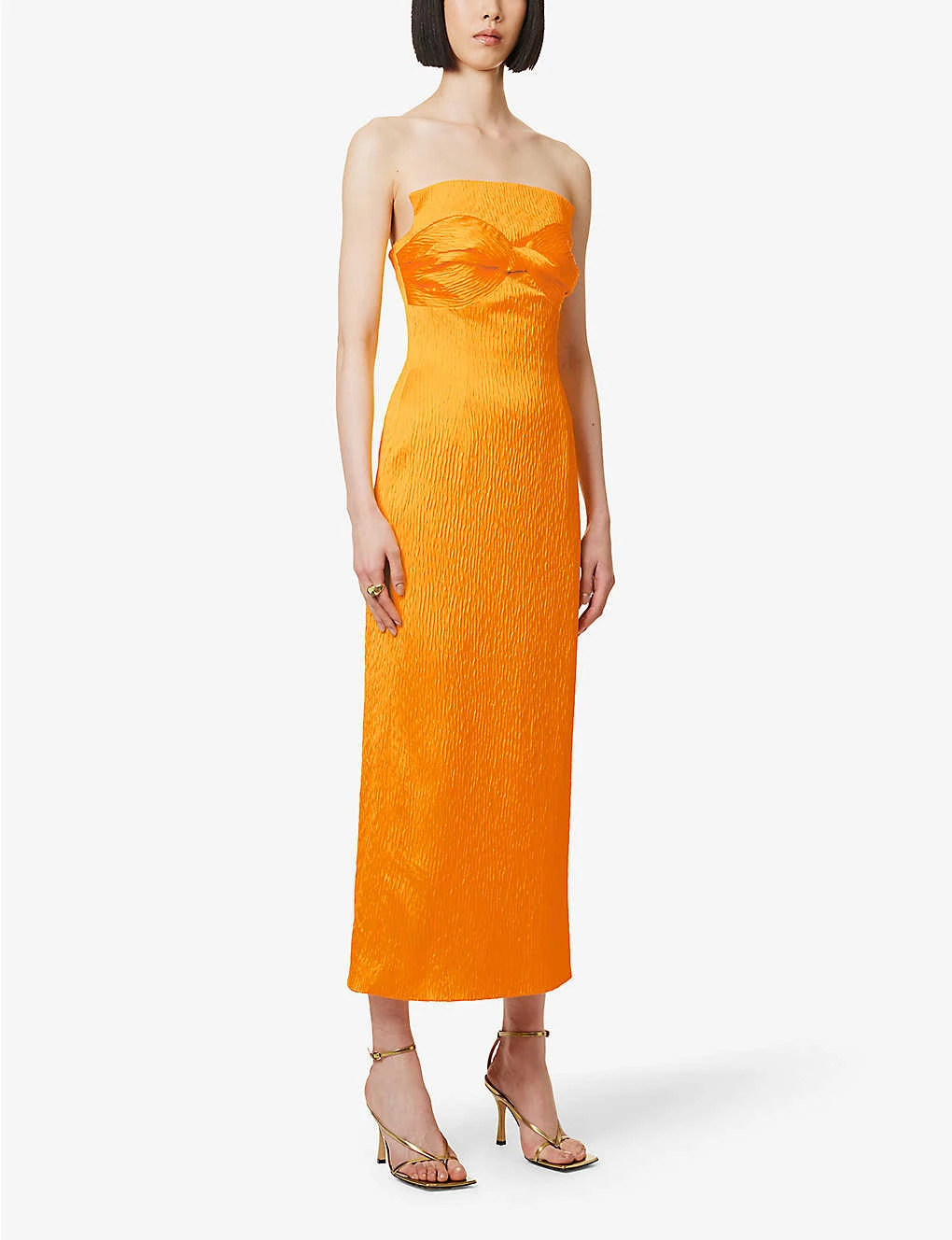 TOVE Lara Twisted-pattern Stretch-woven Midi Dress 3 TOVE Lara Twisted-pattern Stretch-woven Midi Dress - Image 3