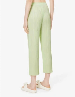 May Pleated Knitted Trousers -Ted Bakee Clothing Shop R04100466 61PASTELGREEN ALT03