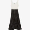 CLAUDIE PIERLOT Robiasa Two-in-one Woven Midi Dress