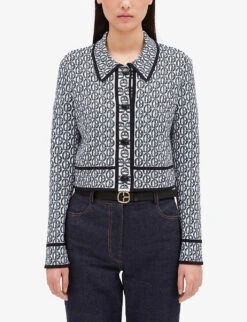 CLAUDIE PIERLOT Micbis Logo Woven Cardigan -Ted Bakee Clothing Shop R04103312 DIVERS ALT02