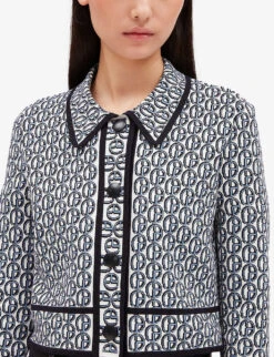 CLAUDIE PIERLOT Micbis Logo Woven Cardigan -Ted Bakee Clothing Shop R04103312 DIVERS ALT04
