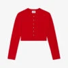 CLAUDIE PIERLOT Fitted Cropped Stretch Cotton-blend Cardigan