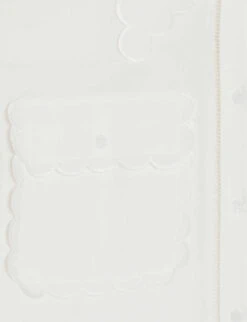 CLAUDIE PIERLOT Calling Scalloped-trim Silk Shirt -Ted Bakee Clothing Shop R04103371 NATURELS ALT04