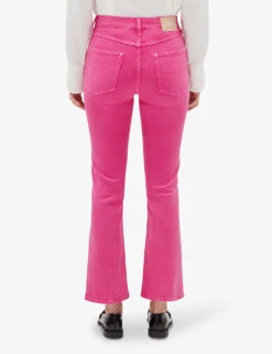 CLAUDIE PIERLOT Palerme Cropped Stretch-denim Jeans -Ted Bakee Clothing Shop R04103372 ROSES ALT03
