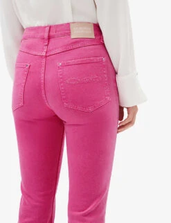 CLAUDIE PIERLOT Palerme Cropped Stretch-denim Jeans -Ted Bakee Clothing Shop R04103372 ROSES ALT04